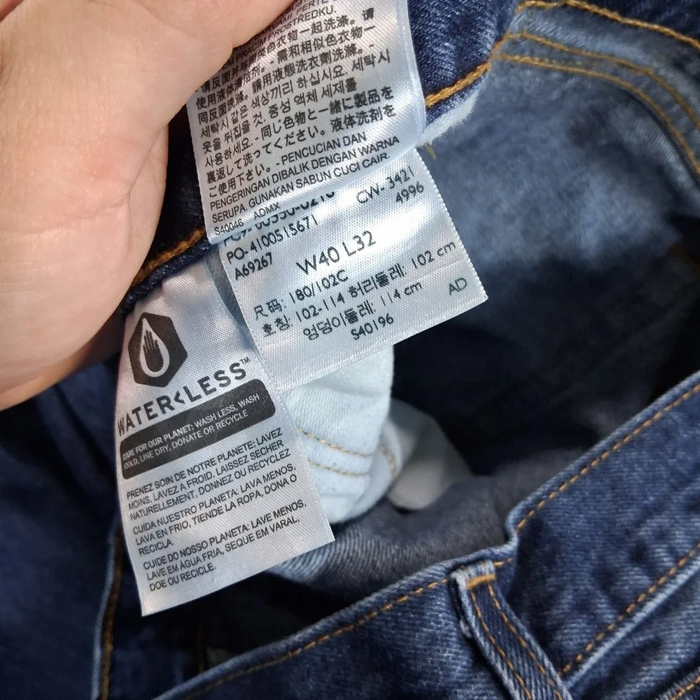 Levi's 550 Relaxed Fit Jeans Mens 40x32 Dark Indigo Blue Denim
